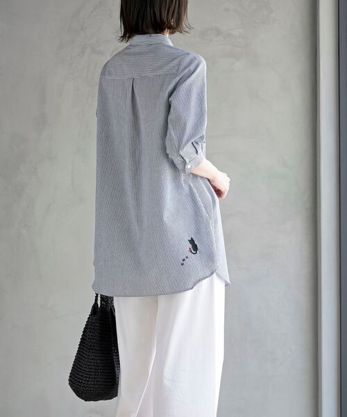 新品　23区　ホワイトチュニック Aletta vita チュニック 羽織り ジレ 刺繍 両Vネック 綿 インド