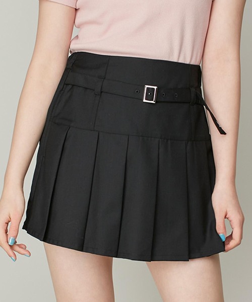 JENNI love（ジェニィラブ）の「【ウエスト調整可】ベルトドッキングスカート風ショーパン（その他パンツ・キッズ・ベージュ/チャコールグレー/ブラック・140cm/160cm/150cm/130cm）」の2枚目の写真