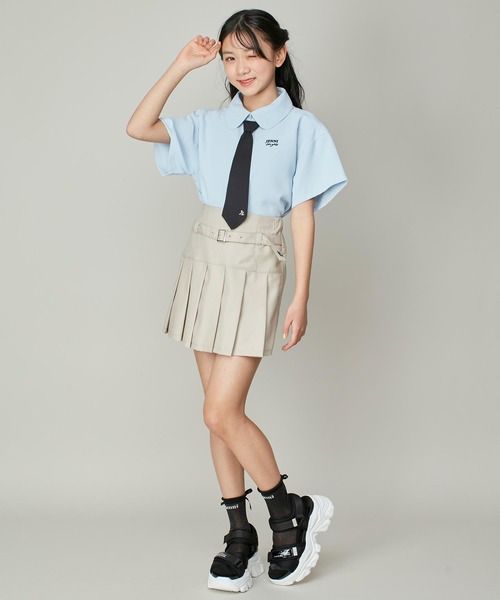 JENNI love（ジェニィラブ）の「【ウエスト調整可】ベルトドッキングスカート風ショーパン（その他パンツ・キッズ・ベージュ/チャコールグレー/ブラック・140cm/160cm/150cm/130cm）」の19枚目の写真