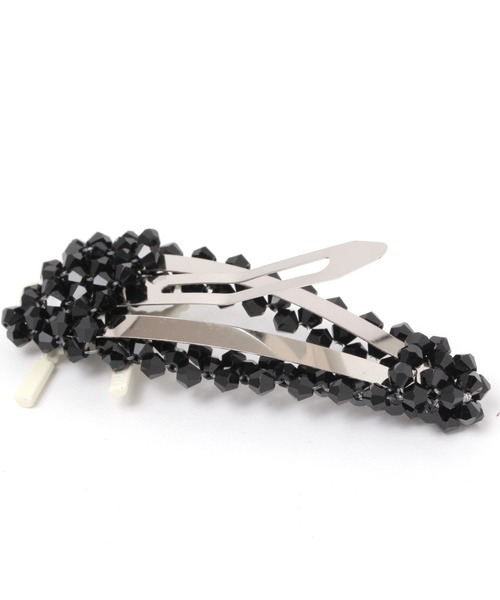 repipi armario（レピピ アルマリオ）の「ビーズパッチンピン（ヘアピン・キッズ・ブラック/クリア・FREE）」の4枚目の写真