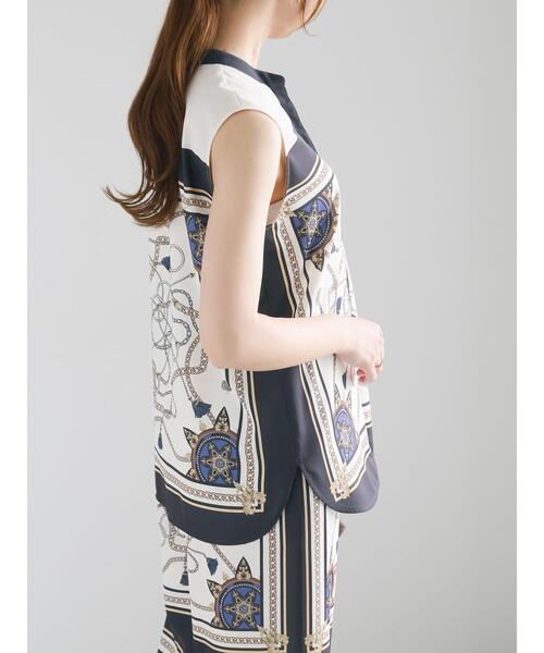 Te chichi（テチチ）の「【松井愛莉着用】スカーフプリントブラウス（セットアップ可）《2025summer catalog item》（シャツ/ブラウス・レディース・サックスブルー/ネイビー・F）」の21枚目の写真