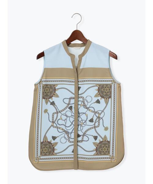 Te chichi（テチチ）の「【松井愛莉着用】スカーフプリントブラウス（セットアップ可）《2025summer catalog item》（シャツ/ブラウス・レディース・サックスブルー/ネイビー・F）」の18枚目の写真