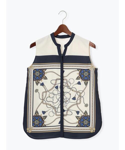 Te chichi（テチチ）の「【松井愛莉着用】スカーフプリントブラウス（セットアップ可）《2025summer catalog item》（シャツ/ブラウス・レディース・サックスブルー/ネイビー・F）」の17枚目の写真