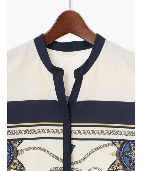 Te chichi（テチチ）の「【松井愛莉着用】スカーフプリントブラウス（セットアップ可）《2025summer catalog item》（シャツ/ブラウス・レディース・サックスブルー/ネイビー・F）」の15枚目の写真