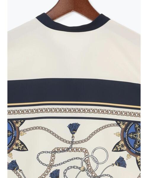 Te chichi（テチチ）の「【松井愛莉着用】スカーフプリントブラウス（セットアップ可）《2025summer catalog item》（シャツ/ブラウス・レディース・サックスブルー/ネイビー・F）」の12枚目の写真