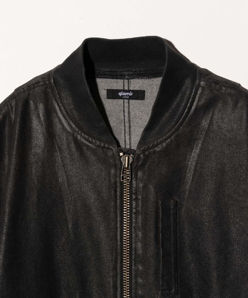 glamb（グラム）の「Paraffin Coated Denim MA-1 / パラフィンコートデニムMA-1（MA-1・メンズ・ブラック/グレー・S/M/L）」の19枚目の写真