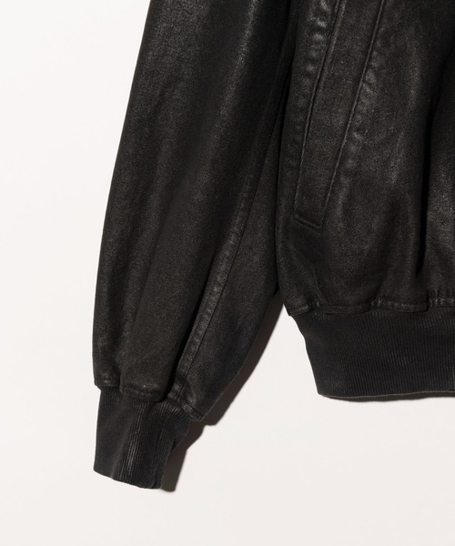 glamb（グラム）の「Paraffin Coated Denim MA-1 / パラフィンコートデニムMA-1（MA-1・メンズ・ブラック/グレー・S/M/L）」の21枚目の写真