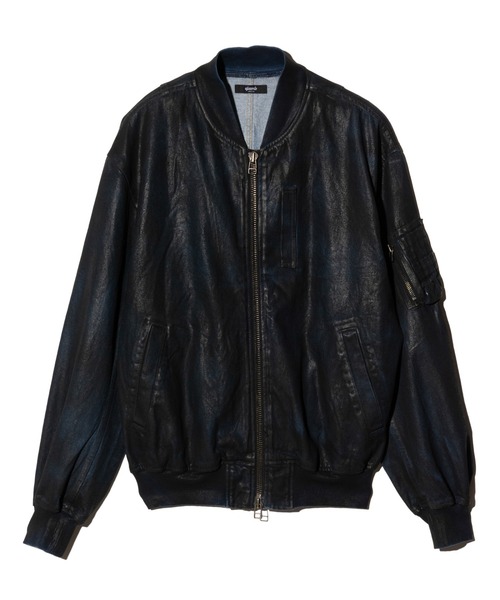 glamb（グラム）の「Paraffin Coated Denim MA-1 / パラフィンコートデニムMA-1（MA-1・メンズ・ブラック/グレー・S/M/L）」の3枚目の写真