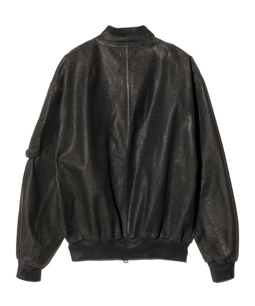 glamb（グラム）の「Paraffin Coated Denim MA-1 / パラフィンコートデニムMA-1（MA-1・メンズ・ブラック/グレー・S/M/L）」の5枚目の写真