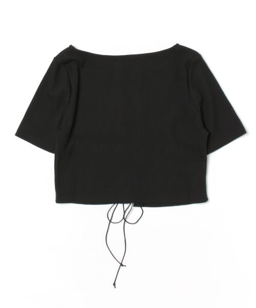 GORGE(ゴージ)の「《レースアップ×アンサンブル風》レディース 半袖トップス クロップド丈 春夏秋(Tシャツ/カットソー・レディース・オフホワイト/ブラック/チャコール・F)」の13枚目の写真