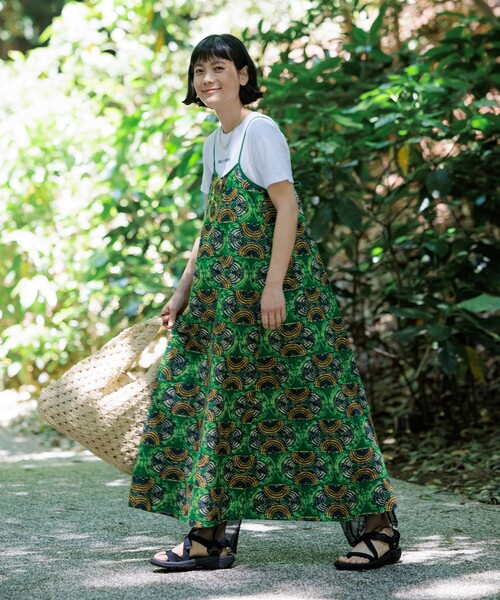 セール】インド バティック調キャミソールワンピース（ワンピース