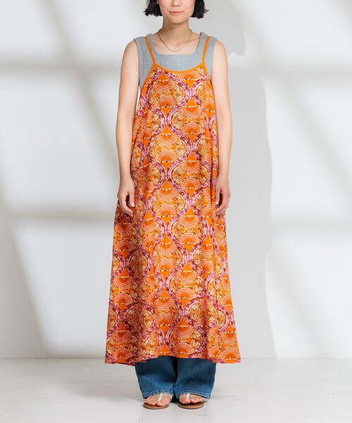 セール】インド バティック調キャミソールワンピース（ワンピース