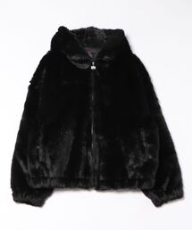 【FUBU】 Faux Far Hooded Jacket/ファー/フーディー/フーデッド/ジャケット
