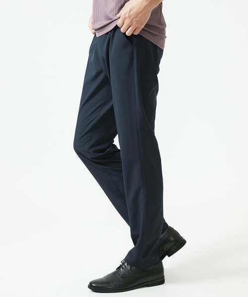 MK MICHEL KLEIN HOMME （エムケーミッシェルクランオム）の「【洗える / 快適清涼素材】クーリッシュメッシュスラックス（スラックス・メンズ・ネイビー/ブラック・46/44/48/50）」の2枚目の写真