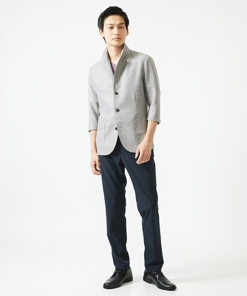 MK MICHEL KLEIN HOMME （エムケーミッシェルクランオム）の「【洗える / 快適清涼素材】クーリッシュメッシュスラックス（スラックス・メンズ・ネイビー/ブラック・46/44/48/50）」の3枚目の写真