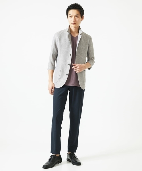 MK MICHEL KLEIN HOMME （エムケーミッシェルクランオム）の「【洗える / 快適清涼素材】クーリッシュメッシュスラックス（スラックス・メンズ・ネイビー/ブラック・46/44/48/50）」の4枚目の写真