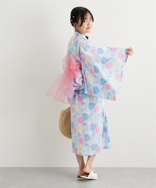 セール】2WAY浴衣ワンピース（浴衣上下＋兵児帯2本）（女の子