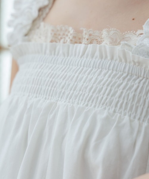 flower(フラワー)の「スウィート2wayワンピース(ワンピース・レディース・ホワイト/ブラック・FREE)」の5枚目の写真