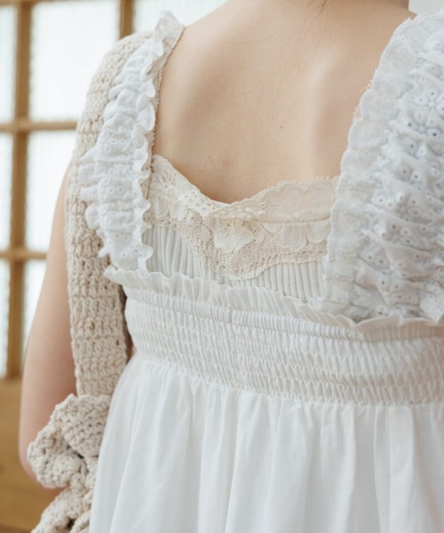 flower(フラワー)の「スウィート2wayワンピース(ワンピース・レディース・ホワイト/ブラック・FREE)」の6枚目の写真