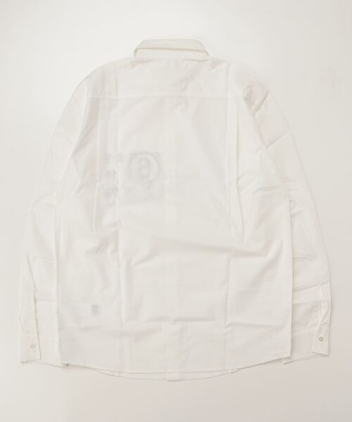 MM6 Maison Margiela（ｴﾑｴﾑｼｯｸｽ ﾒｿﾞﾝ ﾏﾙｼﾞｪﾗ）の「MM6 Maison Margiela(エムエムシックス メゾン マルジェラ)Kids & Junior ブランドロゴ長袖シャツ（シャツ/ブラウス・キッズ・ホワイト/ライトブルー・16Y/14Y）」の3枚目の写真