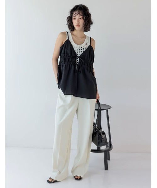 maison raview チェックリボンキャミソール MAISON RAVIEW チェックリボンキャミソール