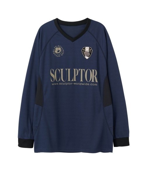 SCULPTOR(スカルプター)の「Damier Soccer Jersey(ジャージ・レディース・グリーン/ネイビー・LARGE/MEDIUM)」の9枚目の写真