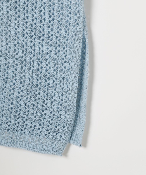 LEPSIM（レプシィム）の「7ゲージテープヤーンフレンチスリーブプルオーバー　496938（ニット/セーター・レディース・アイボリー/イエロー系その他/ライトブルー/ブラック・FREE）」の9枚目の写真