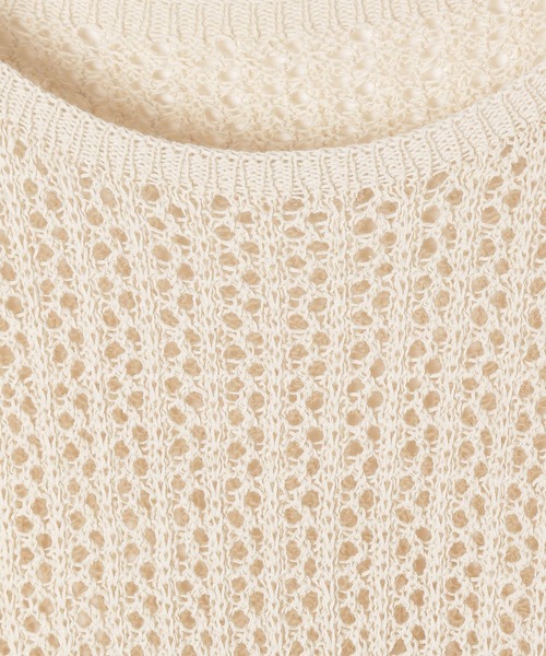 LEPSIM（レプシィム）の「7ゲージテープヤーンフレンチスリーブプルオーバー　496938（ニット/セーター・レディース・アイボリー/イエロー系その他/ライトブルー/ブラック・FREE）」の10枚目の写真