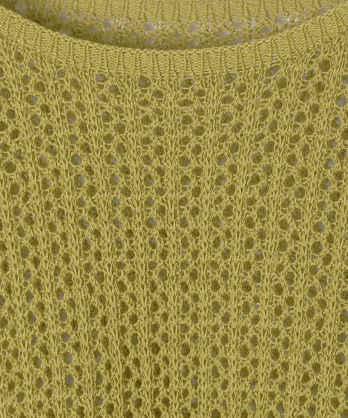 LEPSIM（レプシィム）の「7ゲージテープヤーンフレンチスリーブプルオーバー　496938（ニット/セーター・レディース・アイボリー/イエロー系その他/ライトブルー/ブラック・FREE）」の12枚目の写真