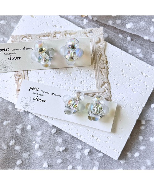 tone(トーン)の「【petitclover】clear&mat(MA)(イヤリング・レディース・その他・FREE)」の2枚目の写真