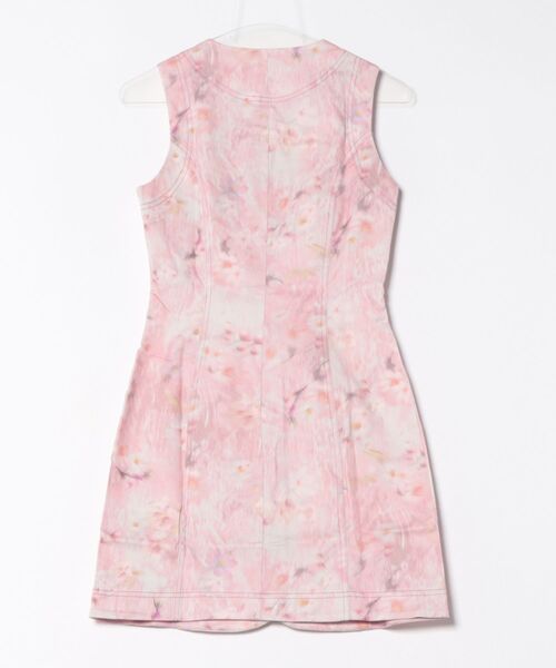 Desigual(デシグアル)の「フローラル ボタンワンピース ノースリーブボートネック(ワンピース・レディース・レッド・XS/S/M/L/XL)」の2枚目の写真