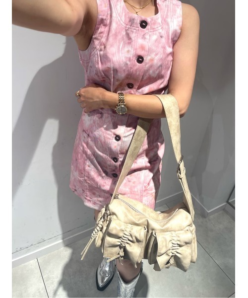 Desigual（デシグアル）の「フローラル ボタンワンピース ノースリーブボートネック（ワンピース・レディース・レッド・XS/S/M/L/XL）」の6枚目の写真