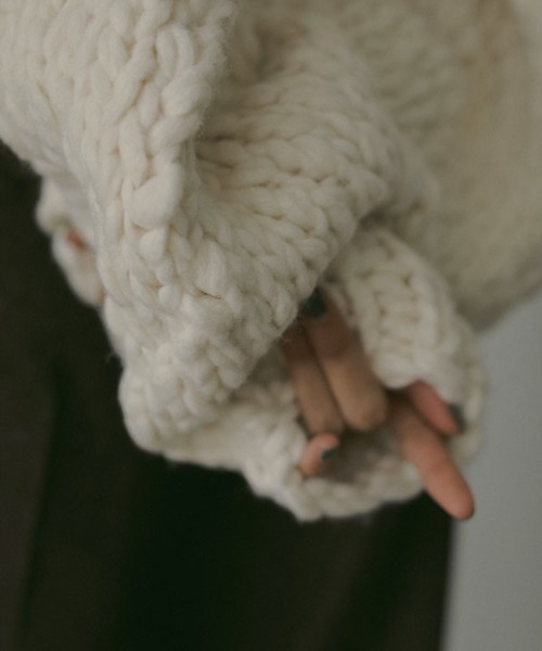 ETRE TOKYO（エトレトウキョウ）の「2wayハンドニットカーディガン（カーディガン/ボレロ・レディース・オフホワイト/ブラウン・FREE）」の13枚目の写真