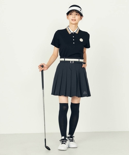 a.v.v(アーヴェヴェ)の「レディースゴルフウエア/プリーツキュロット(その他パンツ・レディース・ブラック/グレー系その他・36/38/40)」の3枚目の写真