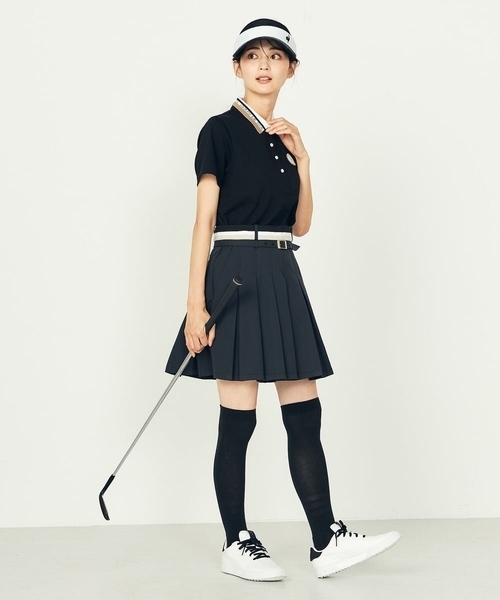 a.v.v(アーヴェヴェ)の「レディースゴルフウエア/プリーツキュロット(その他パンツ・レディース・ブラック/グレー系その他・36/38/40)」の4枚目の写真