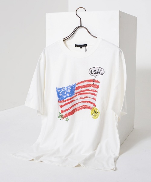 RUSSELUNO アメリカ国旗デザインシャツ サイズ5　美品 RUSSELUNO アメリカ国旗デザインシャツ サイズ5 美品 ゴルフ