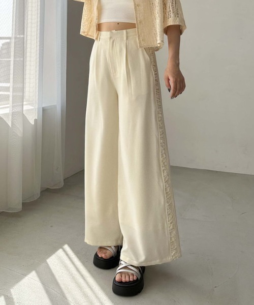 パンツ ssssssiidAURALEE GABARDINE SLACKS Original】Wide Curve Sweatpants | HEILIS