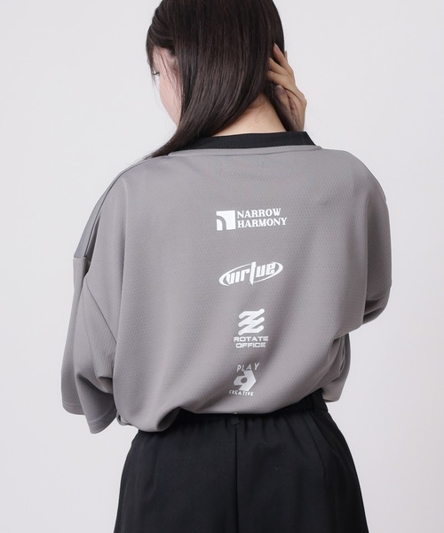 デッドストック！　デサントアディダス　Tシャツ　ゲームシャツ　Vネック　Sサイズ オールドナインティーズデサントタグ〉90年代DESCENTEライセンス