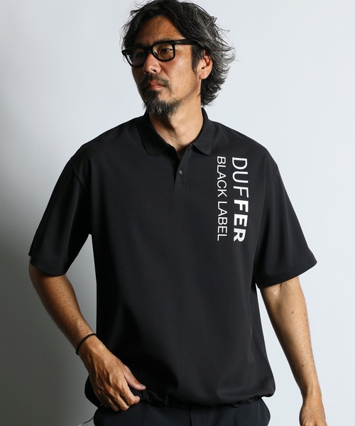The DUFFER of ST.GEORGE（ザダファーオブセントジョージ）の「〔BLACK LABEL〕"A-PACK" TECH POLO：吸水速乾 接触冷感 UVカット テックポロ（ポロシャツ・メンズ・ブラック/ホワイト・MEDIUM/LARGE/X-LARGE）」の13枚目の写真