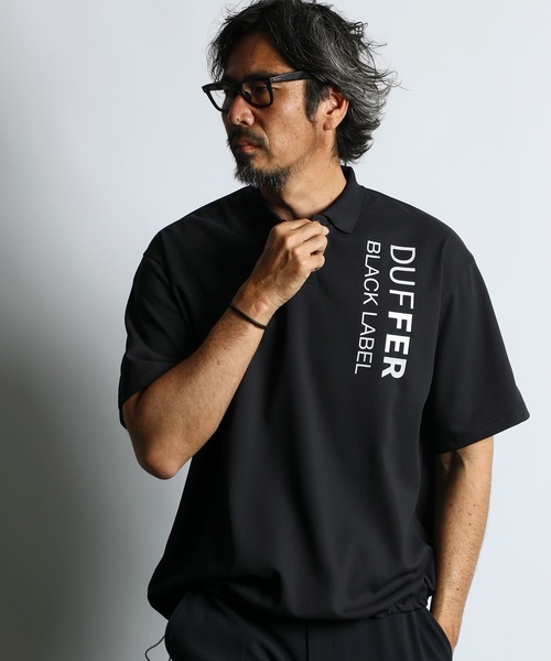 The DUFFER of ST.GEORGE（ザダファーオブセントジョージ）の「〔BLACK LABEL〕"A-PACK" TECH POLO：吸水速乾 接触冷感 UVカット テックポロ（ポロシャツ・メンズ・ブラック/ホワイト・MEDIUM/LARGE/X-LARGE）」の14枚目の写真