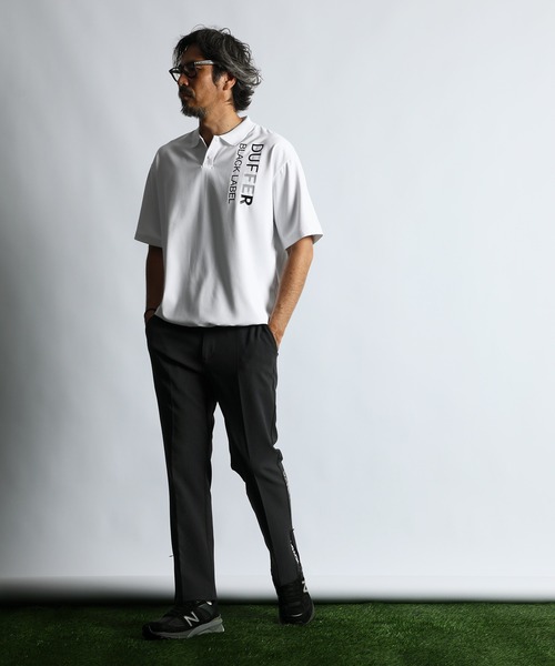 The DUFFER of ST.GEORGE（ザダファーオブセントジョージ）の「〔BLACK LABEL〕"A-PACK" TECH POLO：吸水速乾 接触冷感 UVカット テックポロ（ポロシャツ・メンズ・ブラック/ホワイト・MEDIUM/LARGE/X-LARGE）」の12枚目の写真