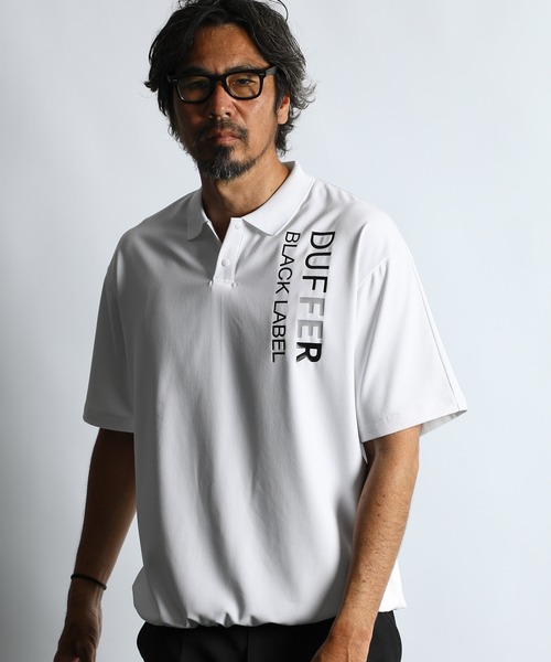 The DUFFER of ST.GEORGE（ザダファーオブセントジョージ）の「〔BLACK LABEL〕"A-PACK" TECH POLO：吸水速乾 接触冷感 UVカット テックポロ（ポロシャツ・メンズ・ブラック/ホワイト・MEDIUM/LARGE/X-LARGE）」の17枚目の写真