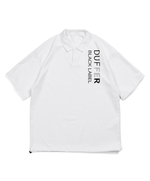 The DUFFER of ST.GEORGE（ザダファーオブセントジョージ）の「〔BLACK LABEL〕"A-PACK" TECH POLO：吸水速乾 接触冷感 UVカット テックポロ（ポロシャツ・メンズ・ブラック/ホワイト・MEDIUM/LARGE/X-LARGE）」の6枚目の写真