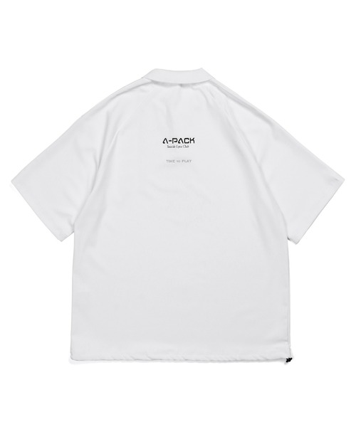 The DUFFER of ST.GEORGE（ザダファーオブセントジョージ）の「〔BLACK LABEL〕"A-PACK" TECH POLO：吸水速乾 接触冷感 UVカット テックポロ（ポロシャツ・メンズ・ブラック/ホワイト・MEDIUM/LARGE/X-LARGE）」の7枚目の写真