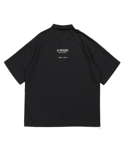 The DUFFER of ST.GEORGE（ザダファーオブセントジョージ）の「〔BLACK LABEL〕"A-PACK" TECH POLO：吸水速乾 接触冷感 UVカット テックポロ（ポロシャツ・メンズ・ブラック/ホワイト・MEDIUM/LARGE/X-LARGE）」の9枚目の写真