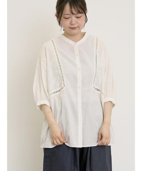 Samansa Mos2 【Cross×Linen】ジャンスカート ブラウス セール】【Cross×Linen】ジャンスカ（ジャンパースカート