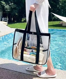 ammy.（エイミードット）の「【 ammy. / エイミードット 】 大容量 防水 ビニール バッグ / プール 海（トートバッグ・キッズ）」