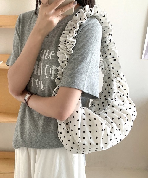 SHEENA(シーナ)の「マルチwayドッドシャーリングハーフムーンショルダーバッグ(ショルダーバッグ・レディース・ホワイト/ブラック・FREE)」の21枚目の写真