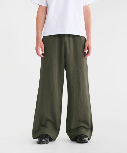 Regen Glanz(レーゲングランツ)の「linen cotton straight easy pants/リネンコットンストレートイージーパンツ(その他パンツ・メンズ・ブラック/カーキ/チャコールグレー・SMALL/MEDIUM/LARGE)」の3枚目の写真