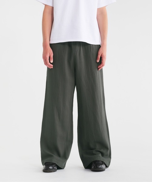 Regen Glanz(レーゲングランツ)の「linen cotton straight easy pants/リネンコットンストレートイージーパンツ(その他パンツ・メンズ・ブラック/カーキ/チャコールグレー・SMALL/MEDIUM/LARGE)」の2枚目の写真